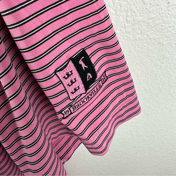 Peter Millar Purple White Stripe Polo Brookville‎ Shirt Size Xl - Picture 3 of 4